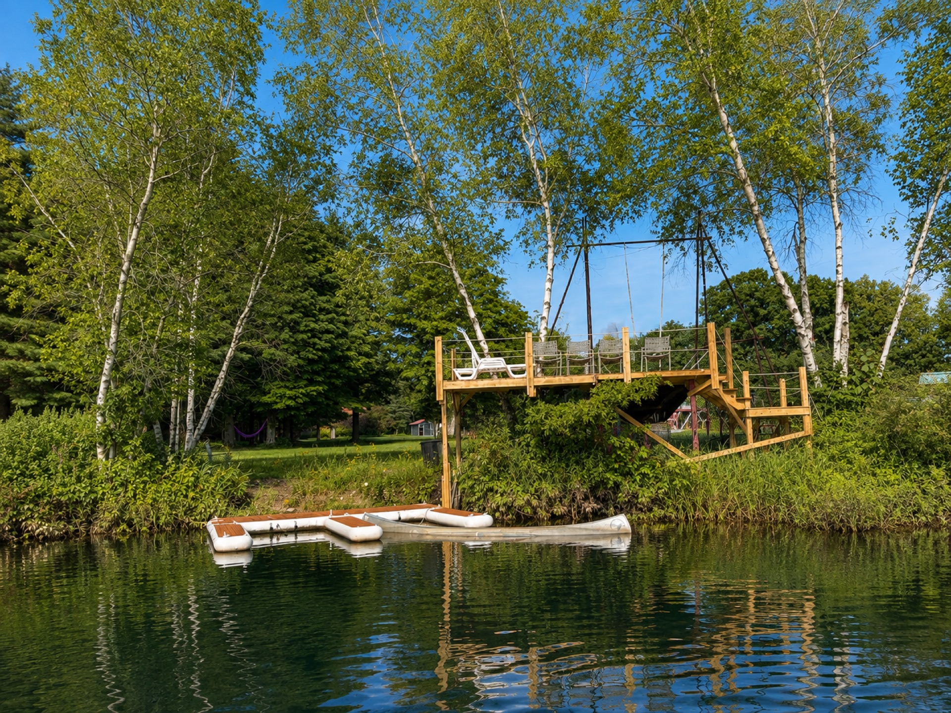 Boating on the lake at 9 Lake Resort