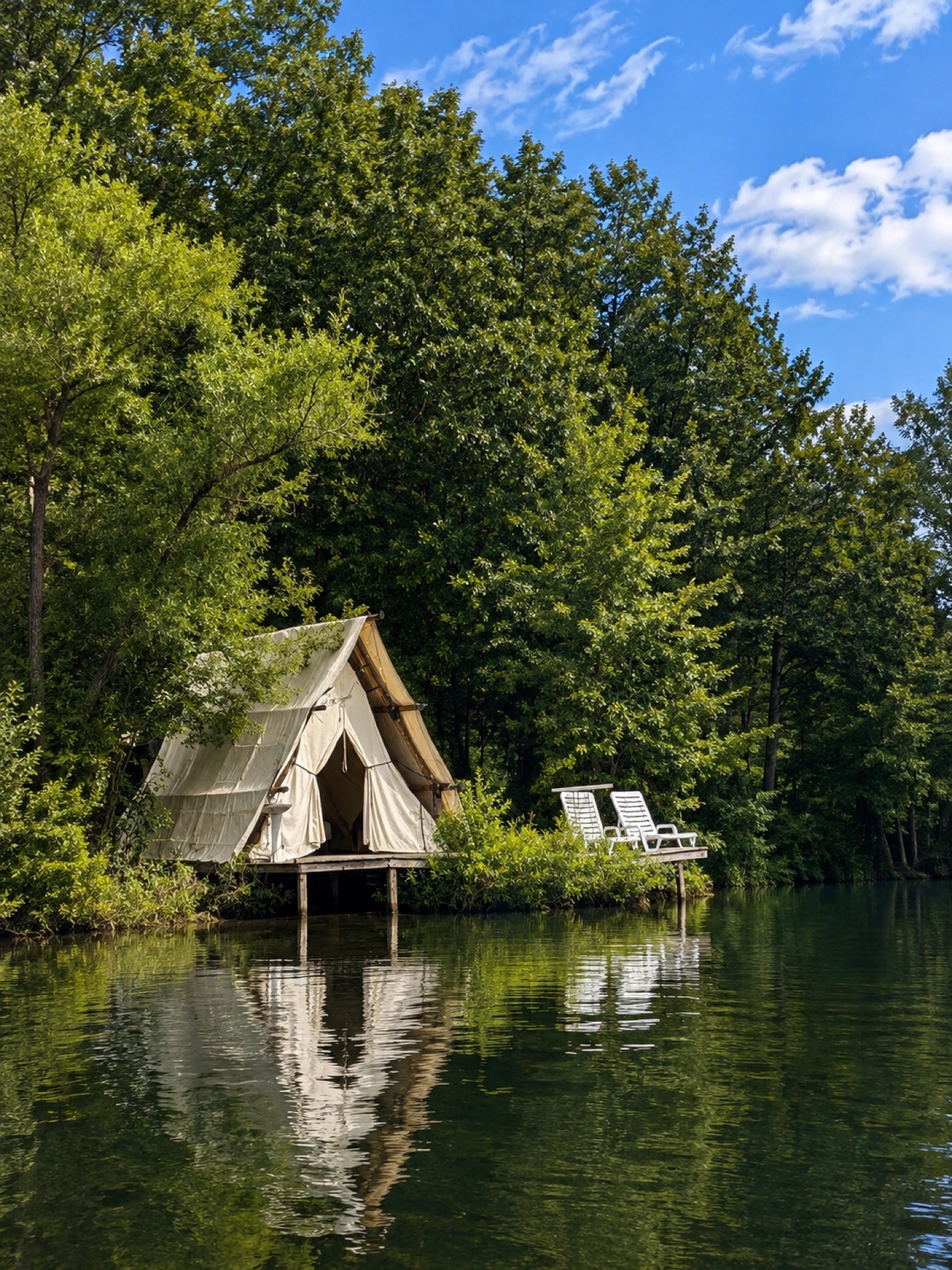 Canvas tent at 9 Lake Resort