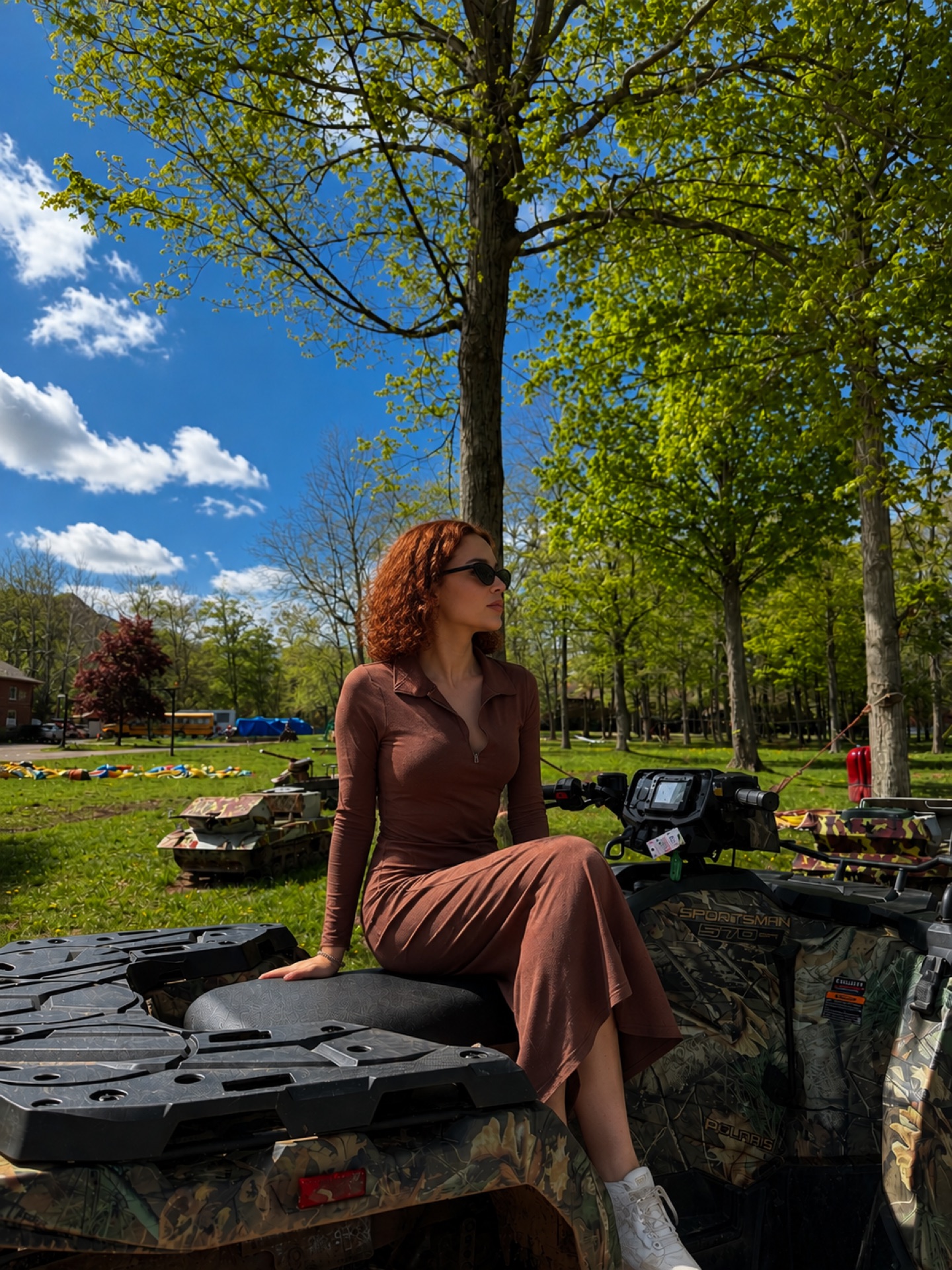 Guest lifestyle portrait near the resort trail