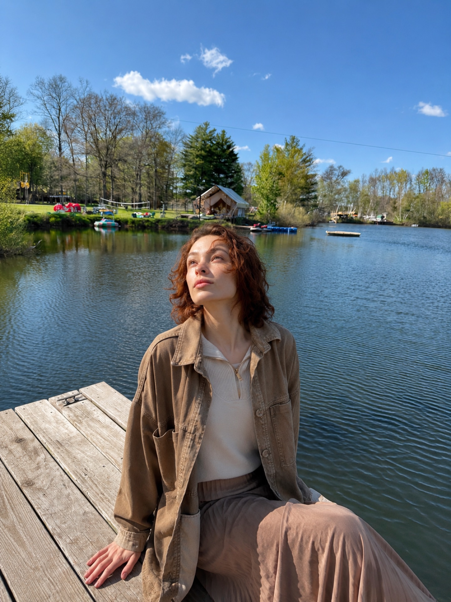 Guest enjoying a quiet lakeside moment